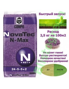 Добриво для газону НовоТек 24-5-5 (NovoTec) compo, 25 кг