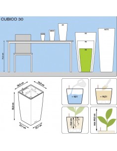 Умный вазон Lechuza 30 Cubico 2