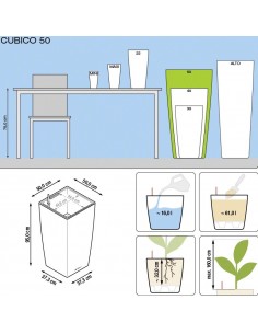 Умный вазон Lechuza 50 Cubico 2